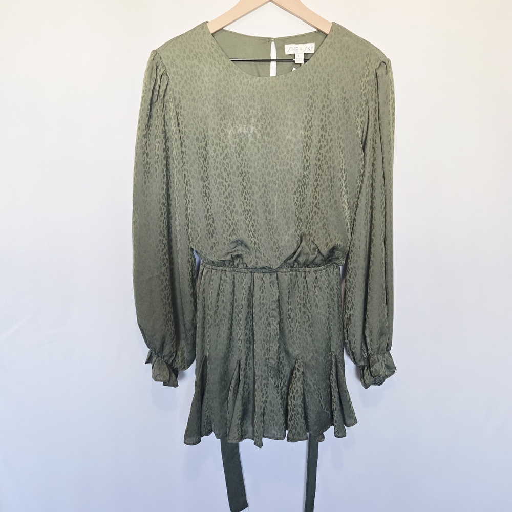 She + Sky Olive Green Jumpsuit